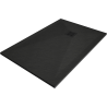 Mexen Stone+ brodzik kompozytowy prostokątny 140 x 90 cm, czarny, maskownica czarna - 44709014-B