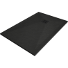 Mexen Stone+ brodzik kompozytowy prostokątny 130 x 70 cm, czarny, maskownica czarna - 44707013-B