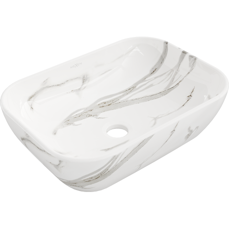 Mexen Rita umywalka nablatowa 45 x 32 cm, biała kamień - 21084584