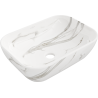 Mexen Rita umywalka nablatowa 45 x 32 cm, biała kamień - 21084584