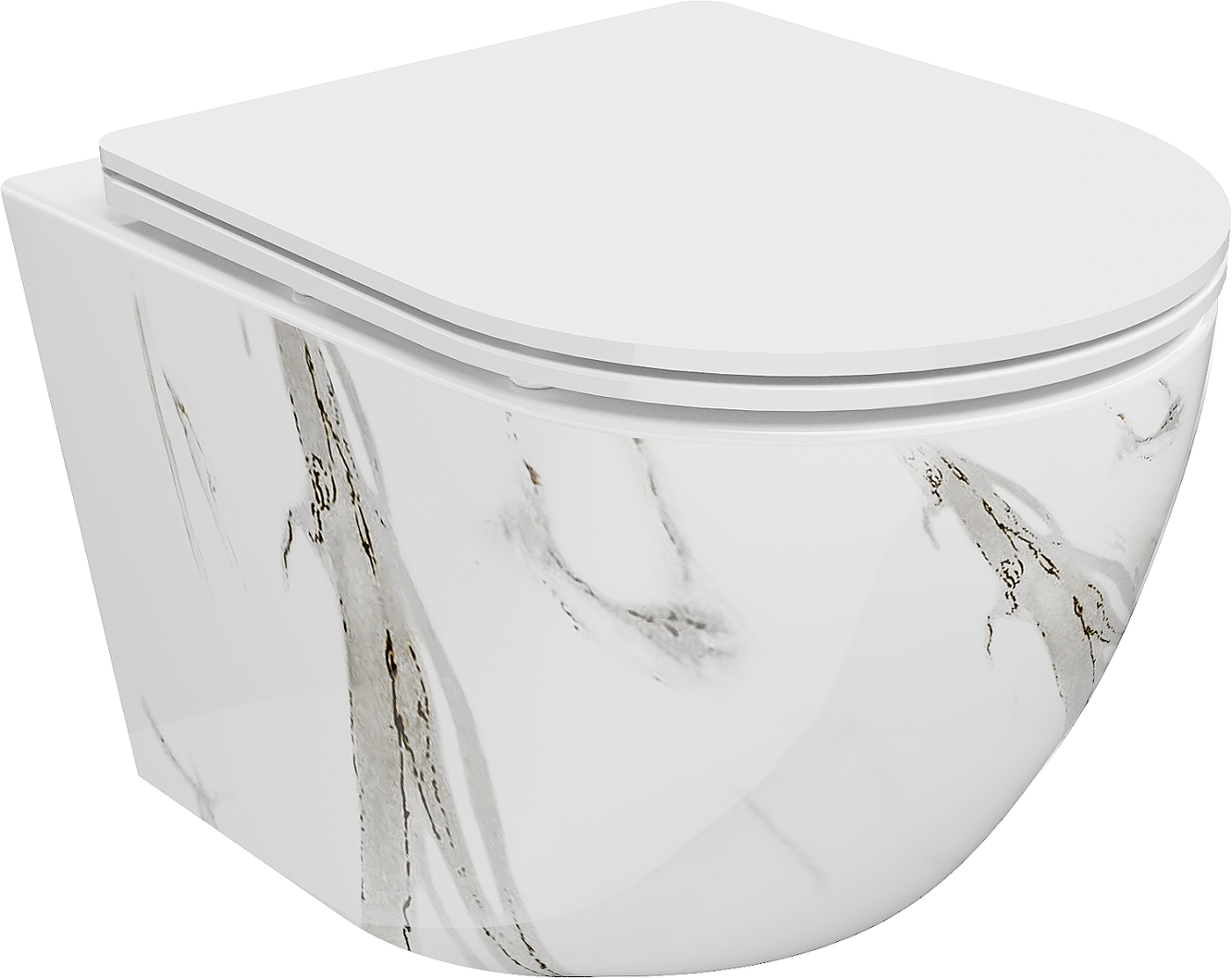 Mexen Lena miska wc Rimless z deską wolnoopadającą slim, duroplast, biała kamień - 30224094