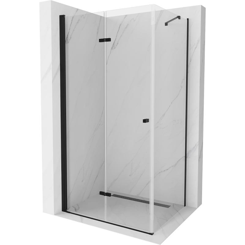 Mexen Lima kabina prysznicowa składana 110 x 70 cm, transparent, czarna - 856-110-070-70-00