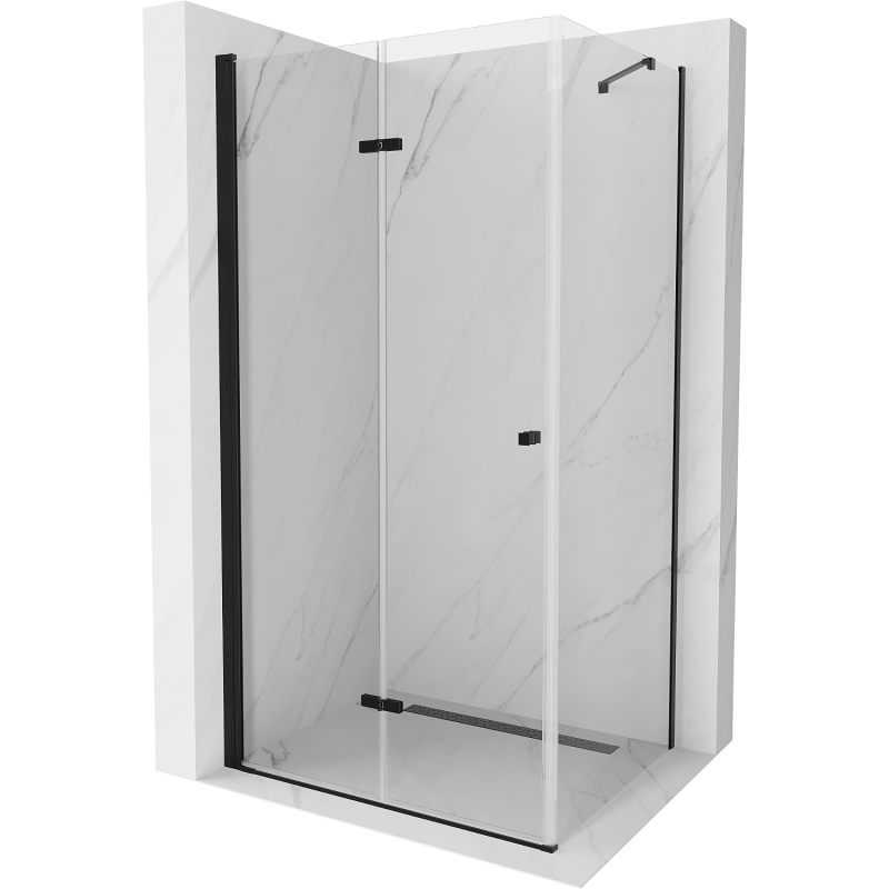 Mexen Lima kabina prysznicowa składana 110 x 100 cm, transparent, czarna - 856-110-100-70-00