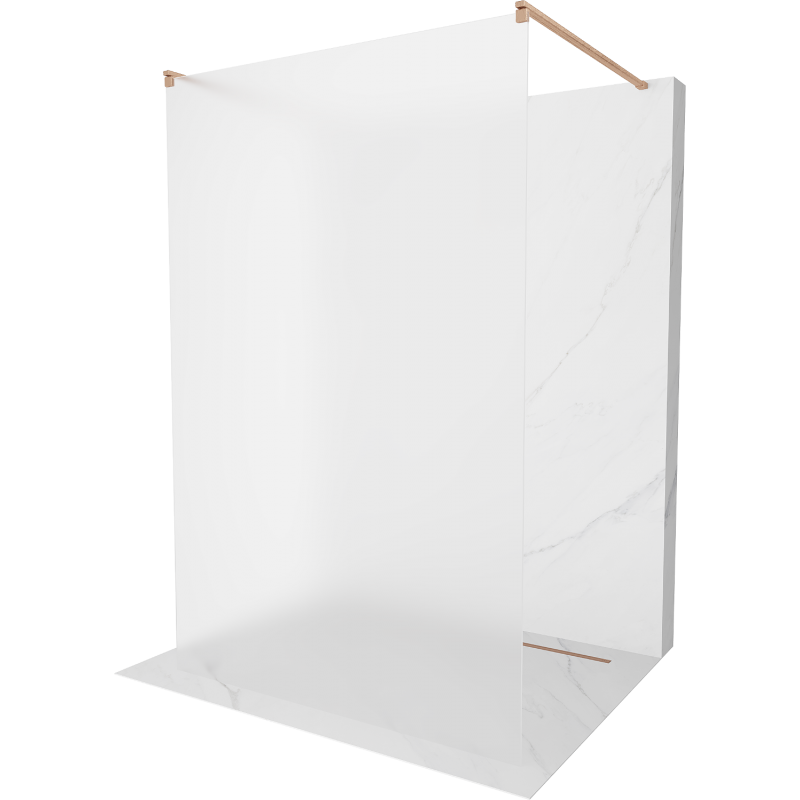 Mexen Kioto ścianka prysznicowa wolnostojąca 110 x 200 cm, szron 8 mm, miedź szczotkowana - 800-110-002-65-30