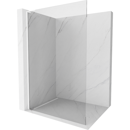 Mexen Kioto L ścianka prysznicowa Walk-in 55 x 200 cm, transparent, biała - 800-055-103-20-00
