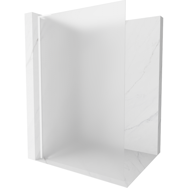 Mexen Kioto L ścianka prysznicowa Walk-in 100 x 200 cm, szron, biała - 800-100-103-20-30