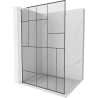 Mexen Kioto L ścianka prysznicowa Walk-in 70 x 200 cm, czarny wzór, biała - 800-070-103-20-78