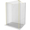 Mexen Kioto ścianka prysznicowa wolnostojąca 155 x 30 x 30 cm, transparent, złota szczotkowana - 800-155-030-222-55-00-030