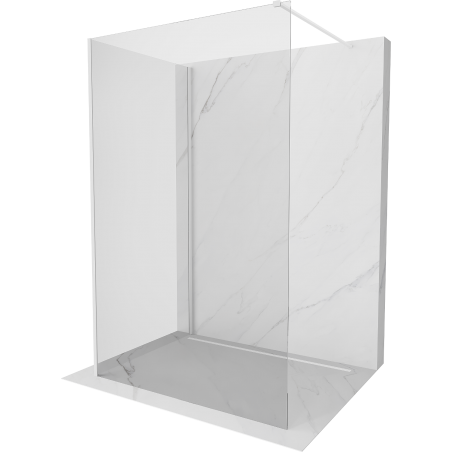 Mexen Kioto ścianka prysznicowa Walk-in 90 x 75 cm, transparent, biała - 800-090-212-20-00-075