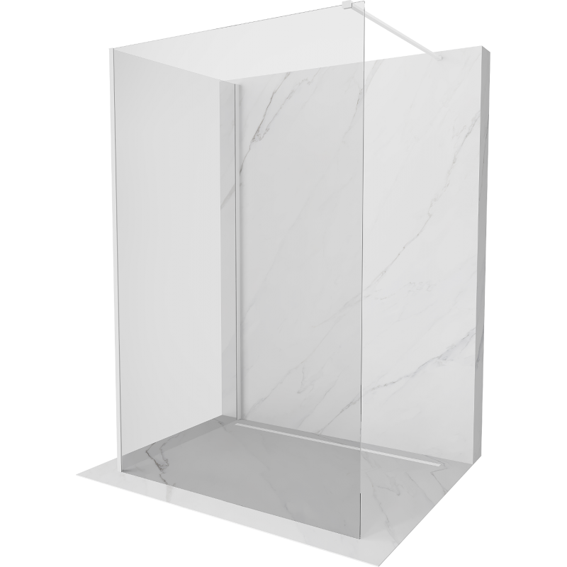 Mexen Kioto ścianka prysznicowa Walk-in 120 x 75 cm, transparent, biała - 800-120-212-20-00-075