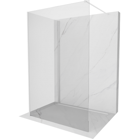 Mexen Kioto ścianka prysznicowa Walk-in 125 x 80 cm, transparent, biała - 800-125-212-20-00-080