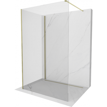 Mexen Kioto ścianka prysznicowa Walk-in 110 x 85 cm, transparent, złota - 800-110-212-50-00-085