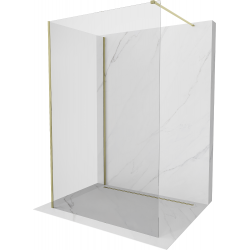 Mexen Kioto ścianka prysznicowa Walk-in 140 x 95 cm, transparent, złota - 800-140-212-50-00-095