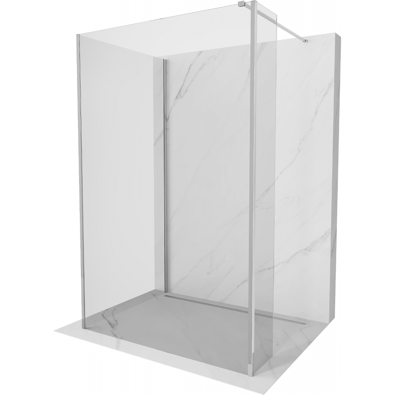 Mexen Kioto ścianka prysznicowa Walk-in 120 x 70 x 30 cm, transparent, chrom - 800-120-070-221-01-00-030