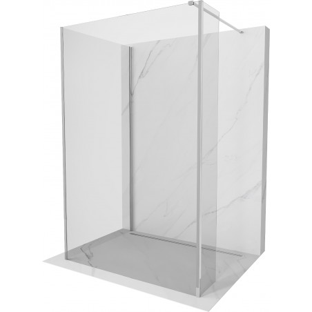 Mexen Kioto ścianka prysznicowa Walk-in 125 x 70 x 40 cm, transparent, chrom - 800-125-070-221-01-00-040