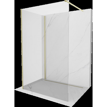 Mexen Kioto ścianka prysznicowa Walk-in 140 x 115 cm, transparent, złota szczotkowana - 800-140-212-55-00-115