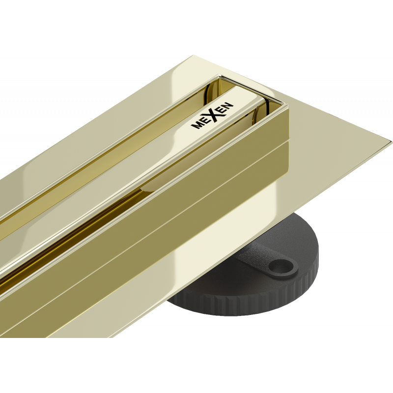 Mexen Flat 360° Slim odpływ liniowy obrotowy 100 cm, złoty - 1541100