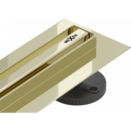 Mexen Flat 360° Slim odpływ liniowy obrotowy 90 cm, złoty - 1541090