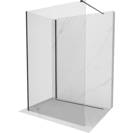 Mexen Kioto ścianka prysznicowa Walk-in 130 x 105 cm, transparent, czarna - 800-130-212-70-00-105