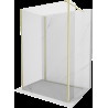 Mexen Kioto ścianka prysznicowa Walk-in 135 x 120 x 30 cm, transparent, złota szczotkowana - 800-135-120-221-55-00-030