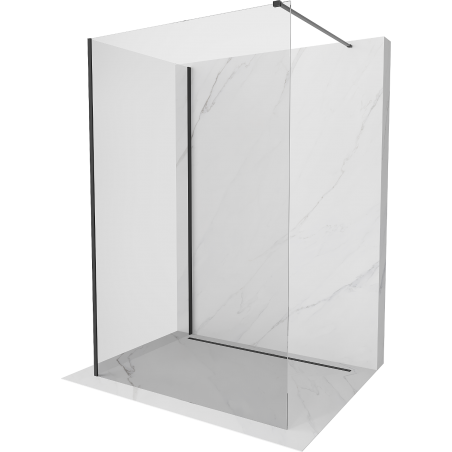 Mexen Kioto ścianka prysznicowa Walk-in 140 x 120 cm, transparent, czarna - 800-140-212-70-00-120