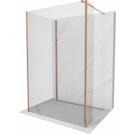 Mexen Kioto ścianka prysznicowa Walk-in 90 x 70 x 30 cm, transparent, różowe złoto - 800-090-070-221-60-00-030