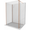 Mexen Kioto ścianka prysznicowa Walk-in 120 x 70 x 30 cm, transparent, różowe złoto - 800-120-070-221-60-00-030