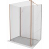 Mexen Kioto ścianka prysznicowa Walk-in 125 x 70 x 30 cm, transparent, różowe złoto - 800-125-070-221-60-00-030