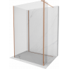 Mexen Kioto ścianka prysznicowa Walk-in 130 x 70 x 30 cm, transparent, różowe złoto - 800-130-070-221-60-00-030