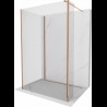 Mexen Kioto ścianka prysznicowa Walk-in 130 x 85 x 30 cm, transparent, różowe złoto - 800-130-085-221-60-00-030