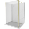 Mexen Kioto ścianka prysznicowa Walk-in 110 x 75 x 30 cm, transparent, złota - 800-110-075-221-50-00-030