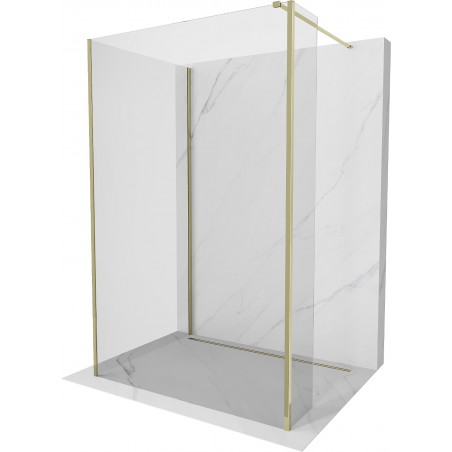 Mexen Kioto ścianka prysznicowa Walk-in 130 x 100 x 30 cm, transparent, złota - 800-130-100-221-50-00-030