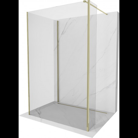 Mexen Kioto ścianka prysznicowa Walk-in 100 x 80 x 40 cm, transparent, złota - 800-100-080-221-50-00-040