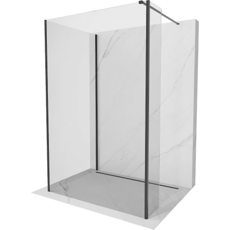 Mexen Kioto ścianka prysznicowa Walk-in 110 x 70 x 30 cm, transparent, czarna - 800-110-070-221-70-00-030