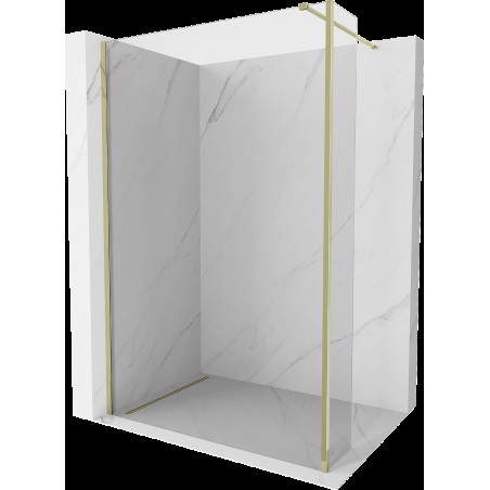 Mexen Kioto ścianka prysznicowa Walk-in 140 x 30 cm, transparent, złota - 800-140-212-50-00-030