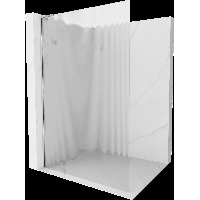 Mexen Kioto L ścianka prysznicowa Walk-in 90 x 200 cm, prążki, chrom - 800-090-103-01-09