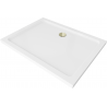 Mexen Flat brodzik prostokątny slim 110 x 100 cm, biały, syfon złoty - 40101011G