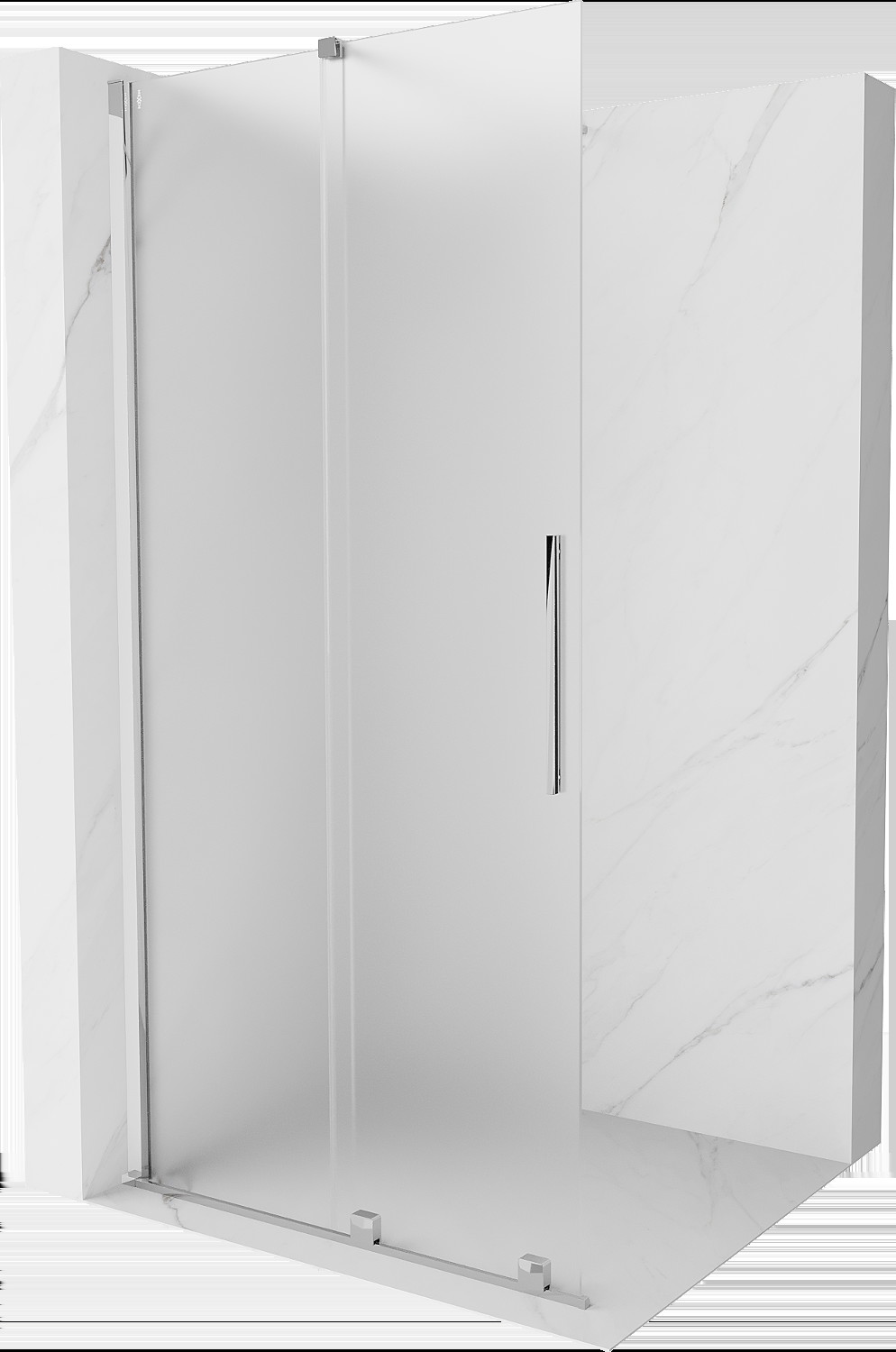 Mexen Velar ścianka prysznicowa rozsuwana Walk-in 70 x 200 cm, szron 8 mm, chrom - 871-070-000-33-01