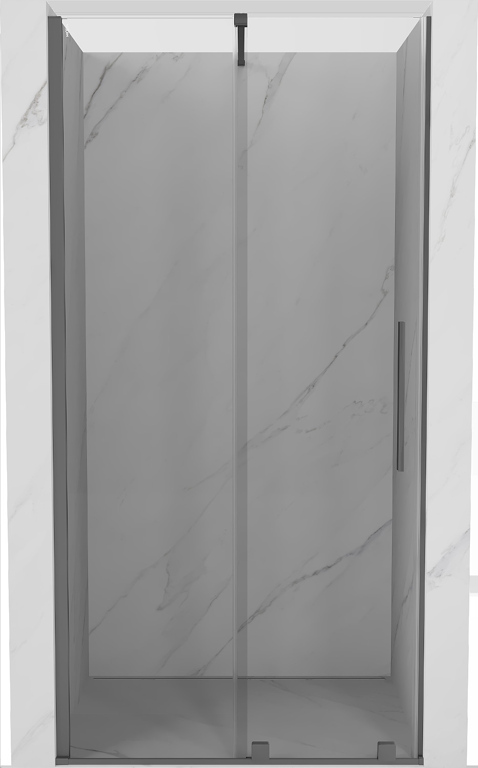 Mexen Velar drzwi prysznicowe rozsuwane 120 cm, transparent, gun metal - 871-120-000-01-95