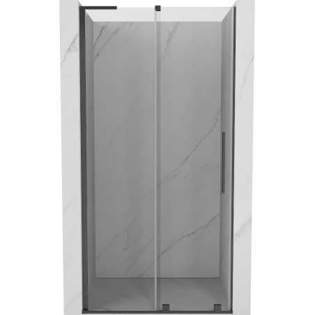 Mexen Velar L drzwi prysznicowe rozsuwane 120 cm, transparent, gun gray szczotkowany - 871-120-003-01-66