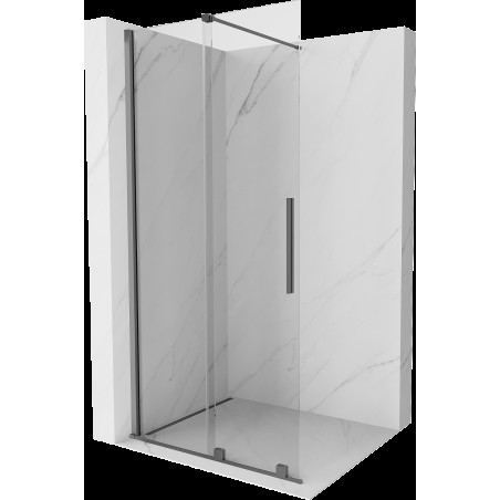 Mexen Velar ścianka prysznicowa rozsuwana Walk-in 75 x 200 cm, transparent 8 mm, gun metal - 871-075-000-03-95