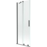 Mexen Velar parawan nawannowy 2-skrzydłowy rozsuwany 70 x 150 cm, transparent, gun metal - 896-070-000-01-95