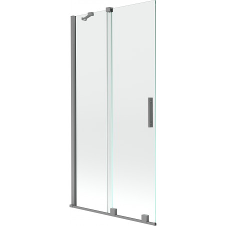 Mexen Velar parawan nawannowy 2-skrzydłowy rozsuwany 90 x 150 cm, transparent, gun metal - 896-090-000-01-95