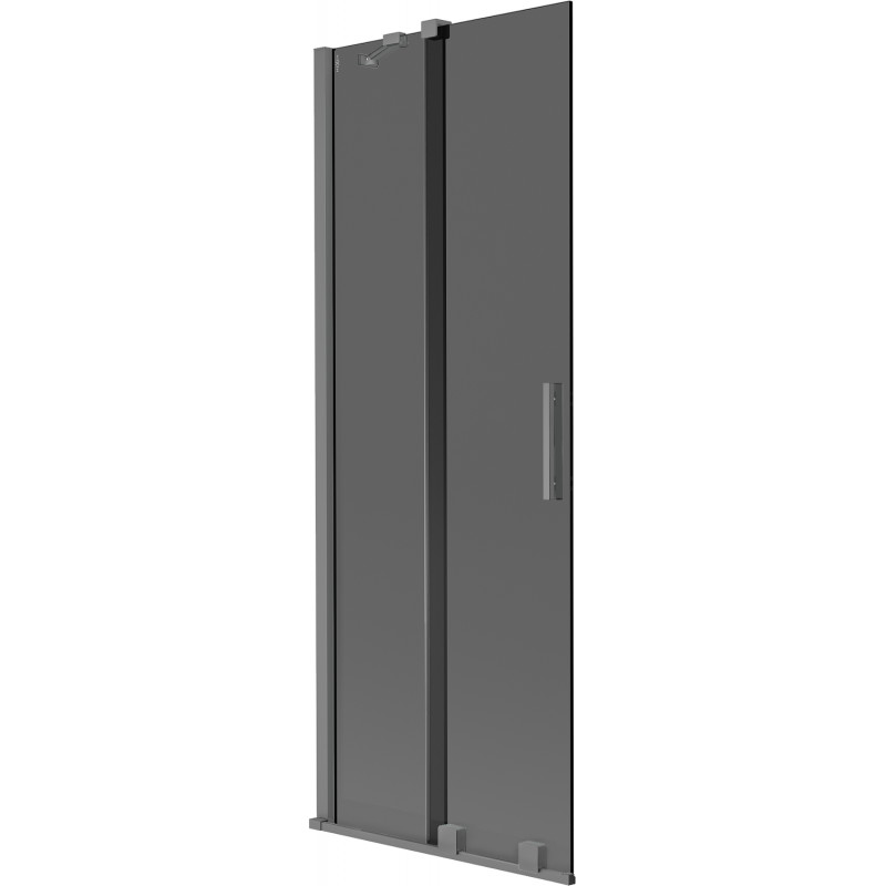 Mexen Velar parawan nawannowy 2-skrzydłowy rozsuwany 70 x 150 cm, grafit, gun metal - 896-070-000-41-95