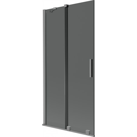 Mexen Velar parawan nawannowy 2-skrzydłowy rozsuwany 95 x 150 cm, grafit, gun metal - 896-095-000-41-95