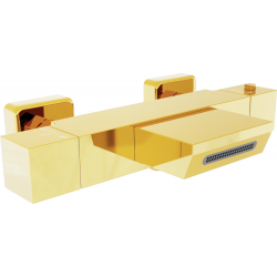 Mexen Cube termostatyczna bateria wannowa, złota - 77360-50