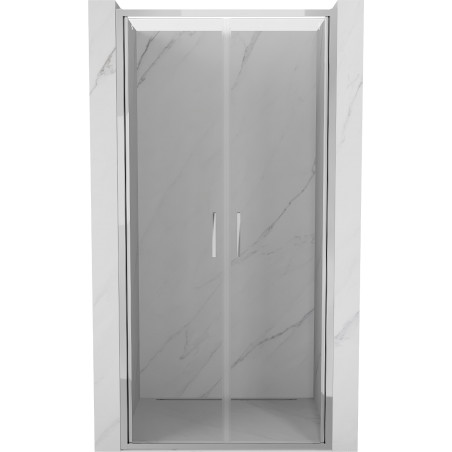 Mexen Exo drzwi prysznicowe podwójne uchylne 90 cm, transparent, chrom - 814-090-000-01-00