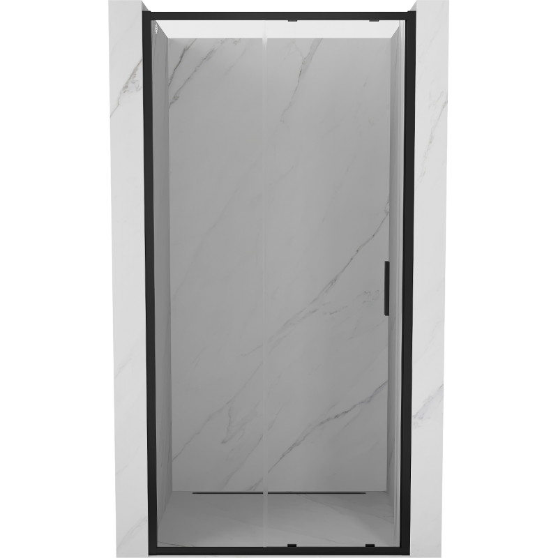 Mexen Exo drzwi prysznicowe rozsuwane 115 cm, transparent, czarne - 8151-115-000-70-00