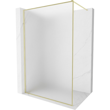 Mexen Kioto-F ścianka prysznicowa Walk-in z ramką 80 x 202 cm, szron 8 mm, złota szczotkowana - 800-080-104-55-30