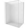 Mexen Kioto-F ścianka prysznicowa Walk-in z ramką 90 x 202 cm, szron 8 mm, nikiel szczotkowany - 800-090-104-97-30